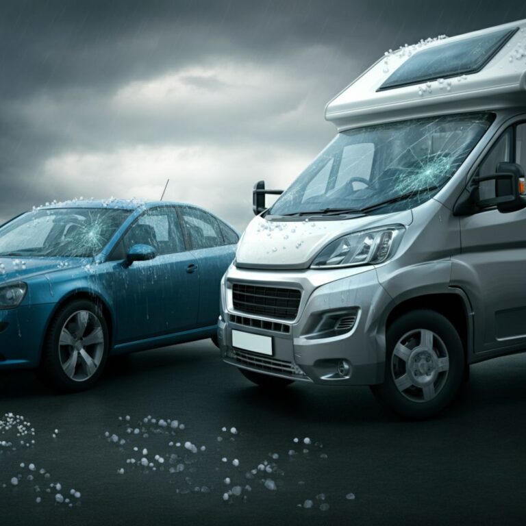 Riparazione grandine: soluzioni per danni improvvisi Carrozzeria Senesi danni da grandine alla carrozzeria e ai vetri di auto e camper